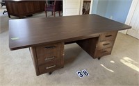 Wooden desk File & 4 Drawers 76" X 42" X 29"