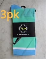 3pk DeFeet Extra Mile Unisex Cycling Socks Size M