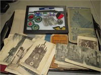 COLLECTION OF MILITARY ITEMS, POST CARDS, MISC