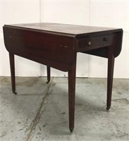 Vintage drop leaf table with drawer