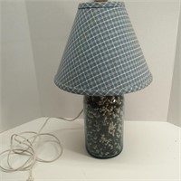 # 13 Blue Glass Ball Jar Lamp