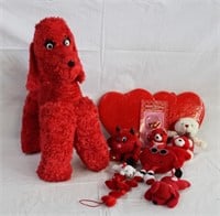 Valentine bears, hearts and poodle