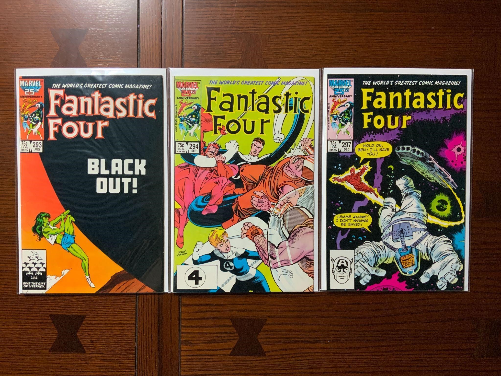Marvel Comics 3 piece Fantastic Four 293-297