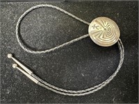 Man in the Maze Style Silver Bolo