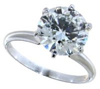 14kt Gold 3.35 ct VS Lab Diamond Solitaire Ring