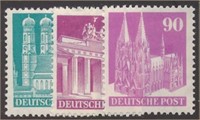 GERMANY #653a, #655a & #657a MINT FINE-VF H