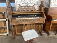 Antique Alleger Pump Organ with Stool