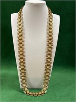 Vintage long book chain necklace