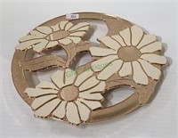 Wm. A. Roger’s gold sunflower trivet 8 1/4 inch