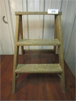 Vintage Wooden Three Step Ladder
