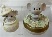 Precious Moments Mouse Figurine lot of 2