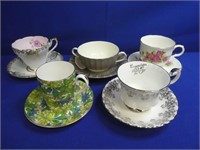 (5) Tea Cups And Saucers