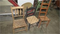3 CHILD'S COUNTRY LADDERBACK CHAIRS