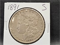 1891 S Morgan Silver Dollar Coin