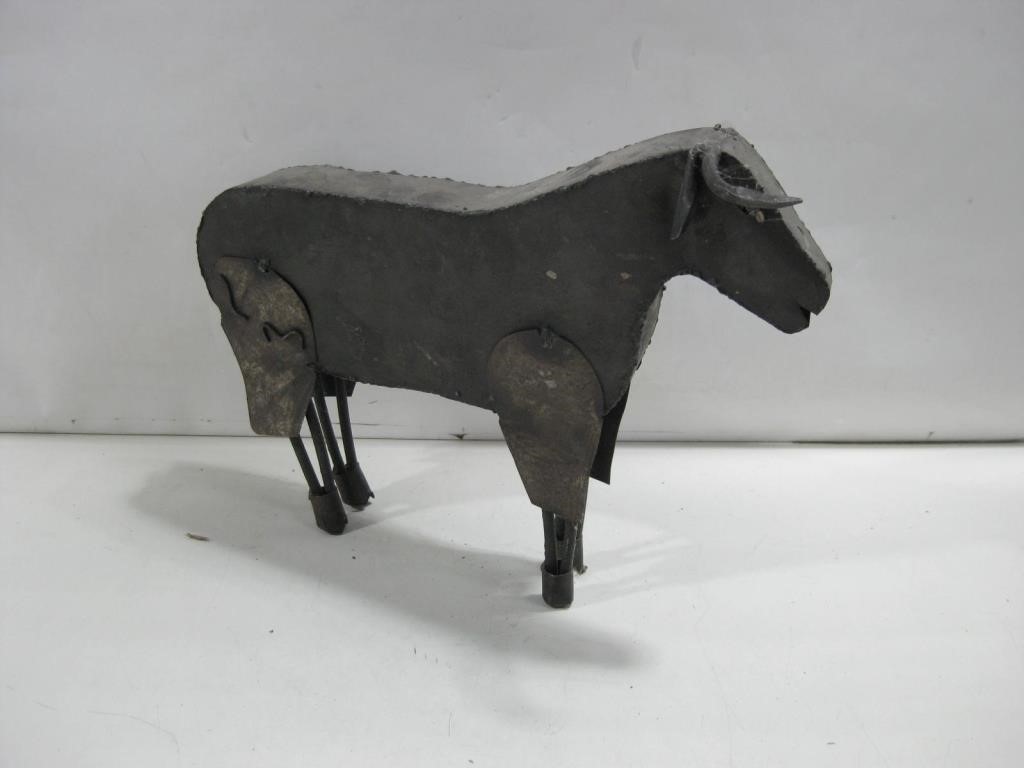 Signed Metal Cow 8"x 14"