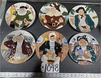 6 Davenport Pottery Toby Plates