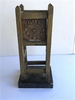 Vintage Folkart Miniature Mission Oak Clock