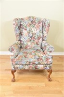 Queen Anne Design High Back Wing Chair