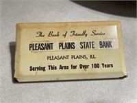Vintage Pleasant Plains State Bank Fridge Clip