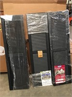 Lot of 3 Pack of 2 Black Shutters 14'' x 51''