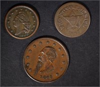 3 CIVIL WAR TOKENS: ALL FROM NEW YORK