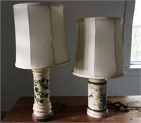 2 Ceramic Lamps with Shades