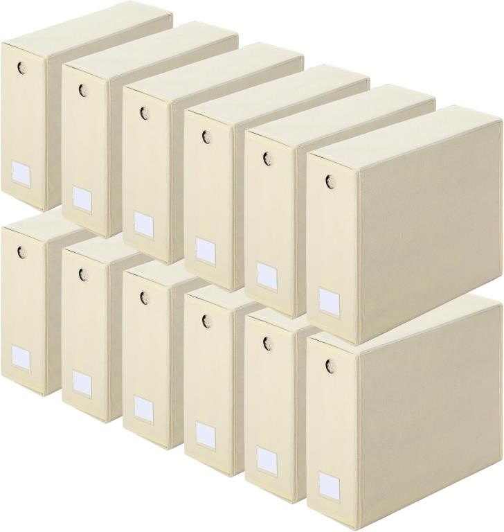 12 Pack Beige Foldable Bed Sheet Set Organizer