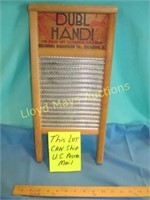Vintage Dubl-Handi Wood Washboard - NOS