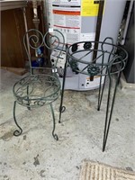 (2) WROUGHT-IRON PLANT STANDS