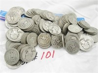 80 Silver Quarters, various dates & mint marks