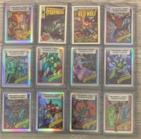 (2) 1984 1st Cover Marvel Cards & (10) Stickers