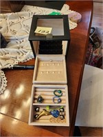 Jewelry box, rings, pendants, etc
