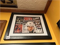 FRAMED SIDNEY CROSBY MAGAZINE COVERS 13 X 16