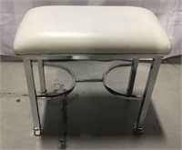 Upholstered Bench Seat with Chrome Legs