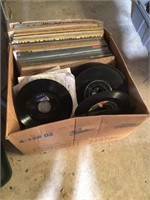 Box of Albums & 45 Records