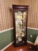 Vintage Curio Cabinet with Contents