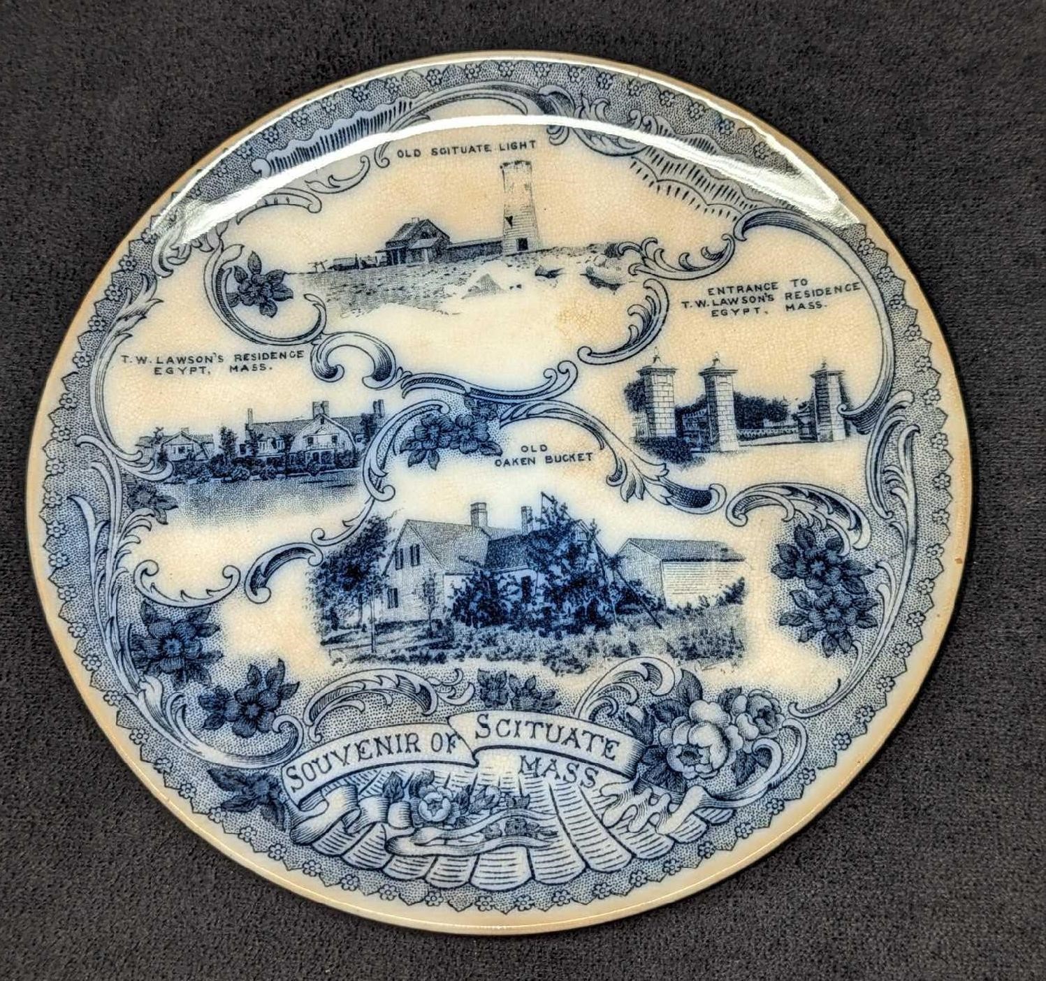 Antique Scituate Massachusetts Souvenir Plate