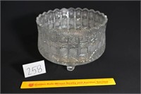 Heavy Cut Crystal Footed Punch Bowl - Made in