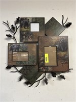 WOODLAND / BEAR THEME METAL WALL MT PICTURE FRAME