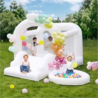 Step4fun Inflatable White Bounce House for Toddler