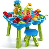 TEMI 4-in-1 Kids Sand Water Table for Toddlers 3-5