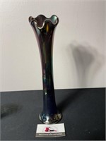 Fenton Paneled Carnival Glass Swung Vase