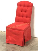 Small upholstered read boudoir chair