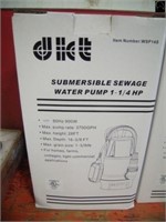 Unused submersible sewage water pump