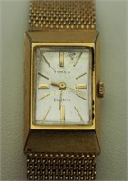 Vtg Timex Electric 10 Kt Gold Plate Lady's Watch