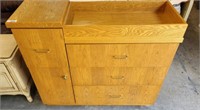4 DRAWER 1 DOOR CHEST W/ CHANGING TABLE TOP