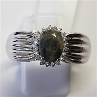 $200 S/Sil Sapphire Ring