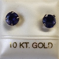 10K  Iolite Earrings