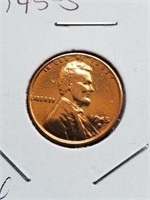 1945-S Wheat Penny Cleaned
