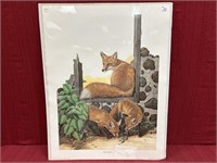 Don Balke ‘Red Fox Family’, 1980, Artist Signed